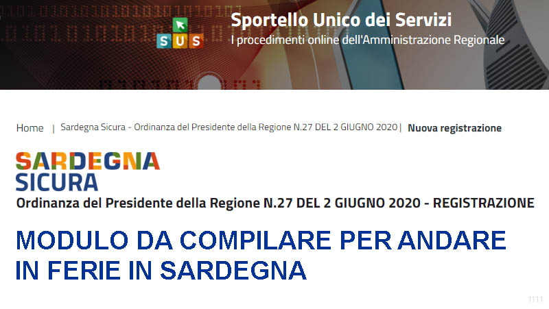 Modulo da compilare online per andare in Sardegna modulo ferie in sardegna