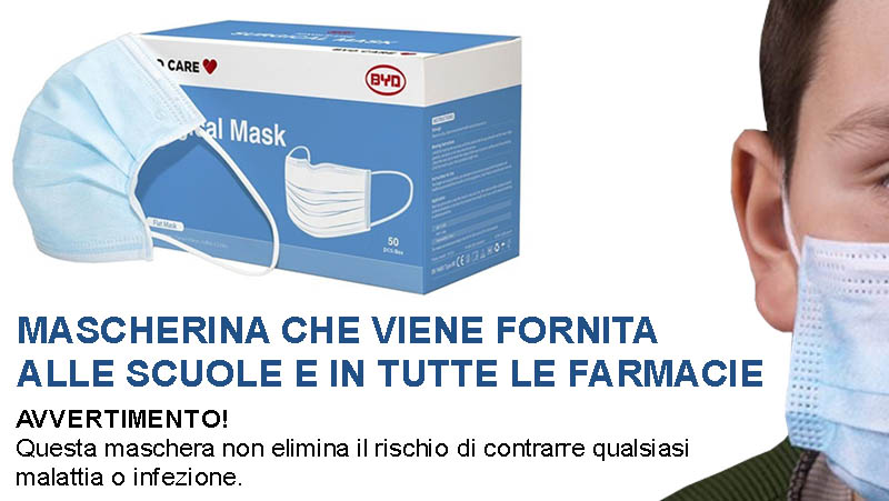 Mascherine o museruole? Mascherina che viene fornita alle scuole